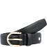  Jeansowy pasek skórzany Model black | 105 cm