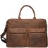  Vintage Briefcase Leather 40 cm Laptop Compartment Model braun
