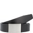  Pasek z plakietką skórzany Model black | 85 cm