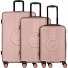  4 kółka Zestaw walizek 3-części Model pink gold