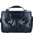  Blue Square Briefcase Leather 43 cm Laptop Compartment Model nachtblau