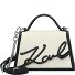 Karl Lagerfeld Essentials Torba Skórzany 21 cm Model white-black Karl Lagerfeld Essentials Torba Skórzany 21 cm Model white-black