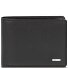  Leather Essentials QF portfel RFID skórzany 12 cm rozkładany z przegrodą na zamek błyskawiczny Model black