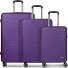  4-kołowy zestaw walizek Dallas 3.0 3-częściowy z elastyczną plisą Model purple