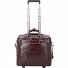  Blue Square 2-Wheel Business Trolley Leather 36 cm Laptop Compartment Model mahogany