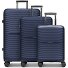  Shine 4 kółka Zestaw walizek 3-części z funkcją poszerzenia Model navy blue