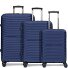  Shine 4 kółka Zestaw walizek 3-części z plisą rozprężną Model navy blue