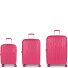  Infinity 4 kółka Zestaw walizek 3-części z plisą rozprężną Model fucsia