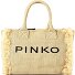  Beach Shopper Bag 38 cm Model paglia-nero-antique gold
