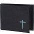  New Cryptan Portfel Ochrona RFID 8.5 cm Model schwarz-freedom cross cyan