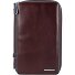  Niebieski Square Travel Passport Case Leather 14 cm Model mahogany