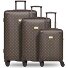  Palermo 4 kółka Zestaw walizek 3-części Model Dark Brown