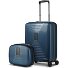  Zestaw walizek Essentials 14, 2 szt. wózek kabinowy z elastycznym składaniem i kosmetyczką Model dark blue metallic