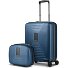  Zestaw walizek Essentials 14, 2 szt. wózek kabinowy z elastycznym składaniem i kosmetyczką Model dark blue metallic