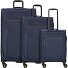  Travel Line 9704 4 kółka Zestaw walizek 3-części z plisą rozprężną Model dark blue