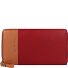  Nappa Portfel Ochrona RFID Skórzany 19.5 cm Model red-tan