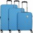  Summer Square 4 kółka Zestaw walizek 3-części z plisą rozprężną Model aqua turquoise