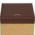  Drewniana kasetka na biżuterię skórzana 18 cm Model braun