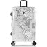  Fashion 4 kółka Walizka L 76 cm z plisą rozprężną Model black-white world map