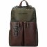  Harper Backpack RFID Leather 40 cm Laptop Compartment Model green-dark brown