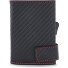 Skórzane etui na karty RFID 9 cm Model schwarz-rot Skórzane etui na karty RFID 9 cm Model schwarz-rot
