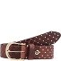 Lina Gold Studded Belt Leather Model dunkelbraun | 100 cm Lina Gold Studded Belt Leather Model dunkelbraun | 100 cm