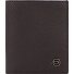  Black Square Etui na karty kredytowe Ochrona RFID Skórzany 9 cm Model dark brown