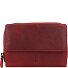  Risör Portfel Ochrona RFID Skórzany 14 cm Model rot