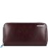  Blue Square Wallet RFID Leather 19 cm Model mahogany