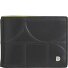  Up Portfel Ochrona RFID Skórzany 11 cm Model black-bright yellow