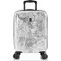  Black Camo 4 kółka Walizka kabinowy S 53 cm z plisą rozprężną Model black-white world map