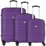  Paradise 4 kółka Zestaw walizek 3-części Model aubergine