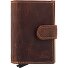  Vintage Portfel Ochrona RFID Skórzany 8 cm Model brown