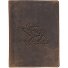  Vintage Stag ID Case Leather 12 cm Model antikbraun