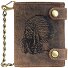  Vintage Indian Wallet Leather 10 cm Model braun