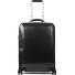 Niebieski kwadratowy 4-kołowy skórzany wózek kabinowy z przegrodą na laptopa 55 cm Model black Niebieski kwadratowy 4-kołowy skórzany wózek kabinowy z przegrodą na laptopa 55 cm Model black