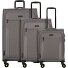  Travel Line 9704 4 kółka Zestaw walizek 3-części z plisą rozprężną Model grey