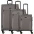  Travel Line 9704 4 kółka Zestaw walizek 3-części z plisą rozprężną Model grey