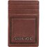  PT16-08536 Etui na karty kredytowe skórzane 7 cm z klipsem na pieniądze Model brown