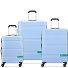  x Zestaw 4-kołowych walizek United Colors of Benetton Now Hardside 3 szt. z elastycznym zagięciem Model light blue