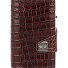  Click & Slide Etui na karty kredytowe Ochrona RFID Skóra 6.5 cm Model brown-silver