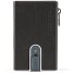 Czarne kwadratowe skórzane etui na karty kredytowe 6 cm Model black Czarne kwadratowe skórzane etui na karty kredytowe 6 cm Model black