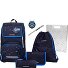 Ergoplus Zestaw tornistra 8-części Model black blue