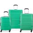  x Zestaw 4-kołowych walizek United Colors of Benetton Now Hardside 3 szt. z elastycznym zagięciem Model green
