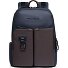  Harper Backpack RFID Leather 40 cm Laptop Compartment Model blue-dark brown