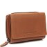  Zelan Portfel Ochrona RFID Skóra 12 cm Model cognac