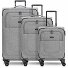  Essentials 12 THREE SET Zestaw walizek na 4 kółkach, 3-częściowy, z elastycznym zagięciem Model grey2