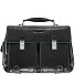  Blue Square Briefcase Leather 43 cm Laptop Compartment Model schwarz