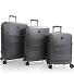  EZ Fashion 4 kółka Zestaw walizek 3-części z plisą rozprężną Model charcoal