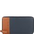  Nappa Portfel Ochrona RFID Skórzany 19.5 cm Model grey-tan